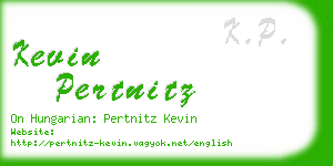 kevin pertnitz business card